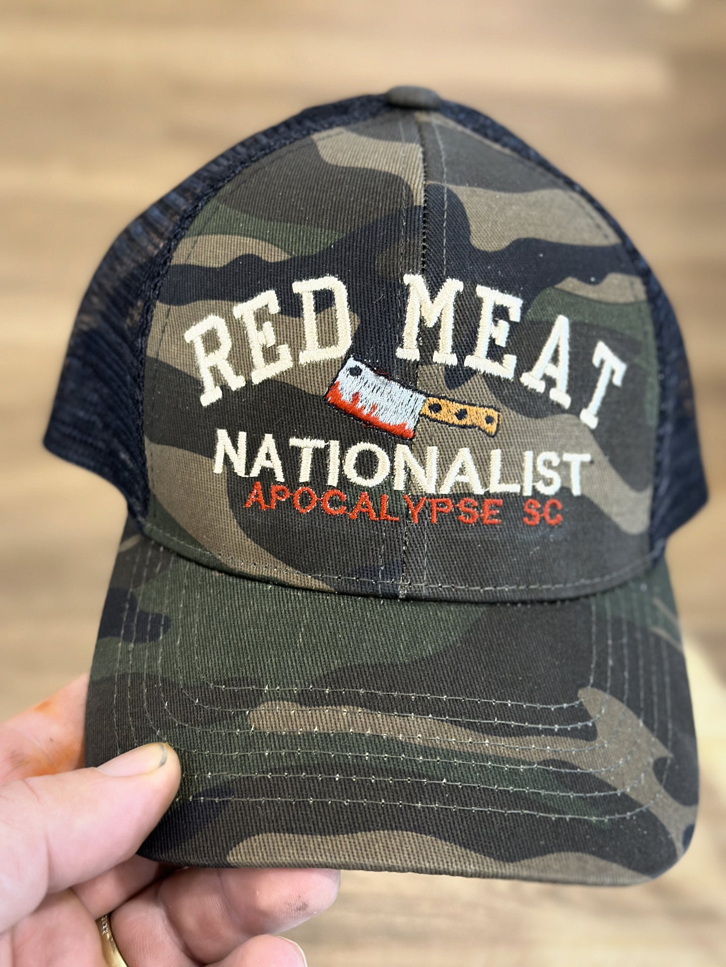 Red Meat Nationalist - Camo Trucker Cap