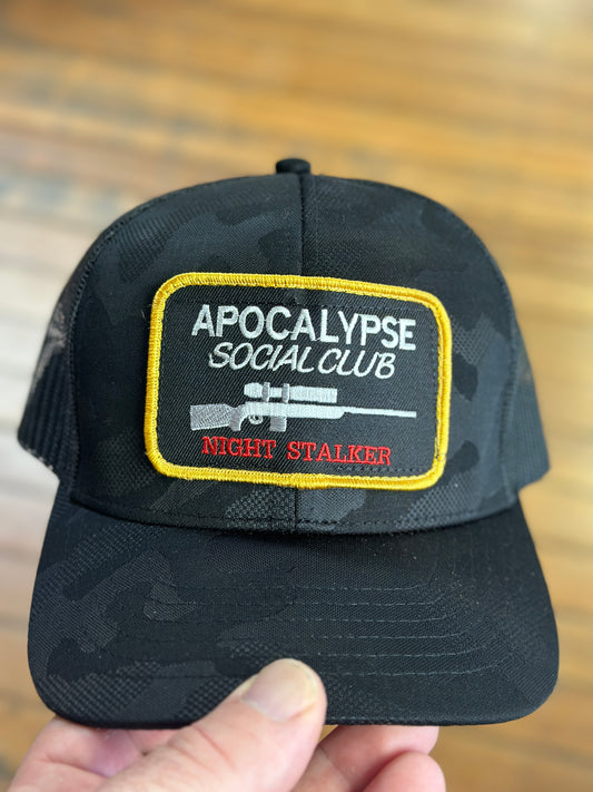 Apocalypse Social Club Embroidered Patch Cap - NIGHT STALKER
