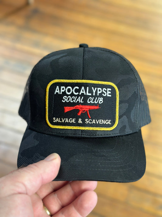 Apocalypse Social Club Embroidered Cap - Scavenge & Salvage