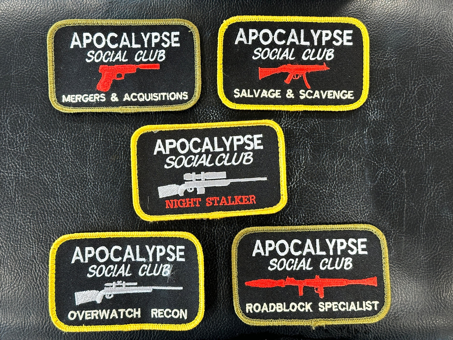 Apocalypse Social Club - Embroidered hook & Loop Patches