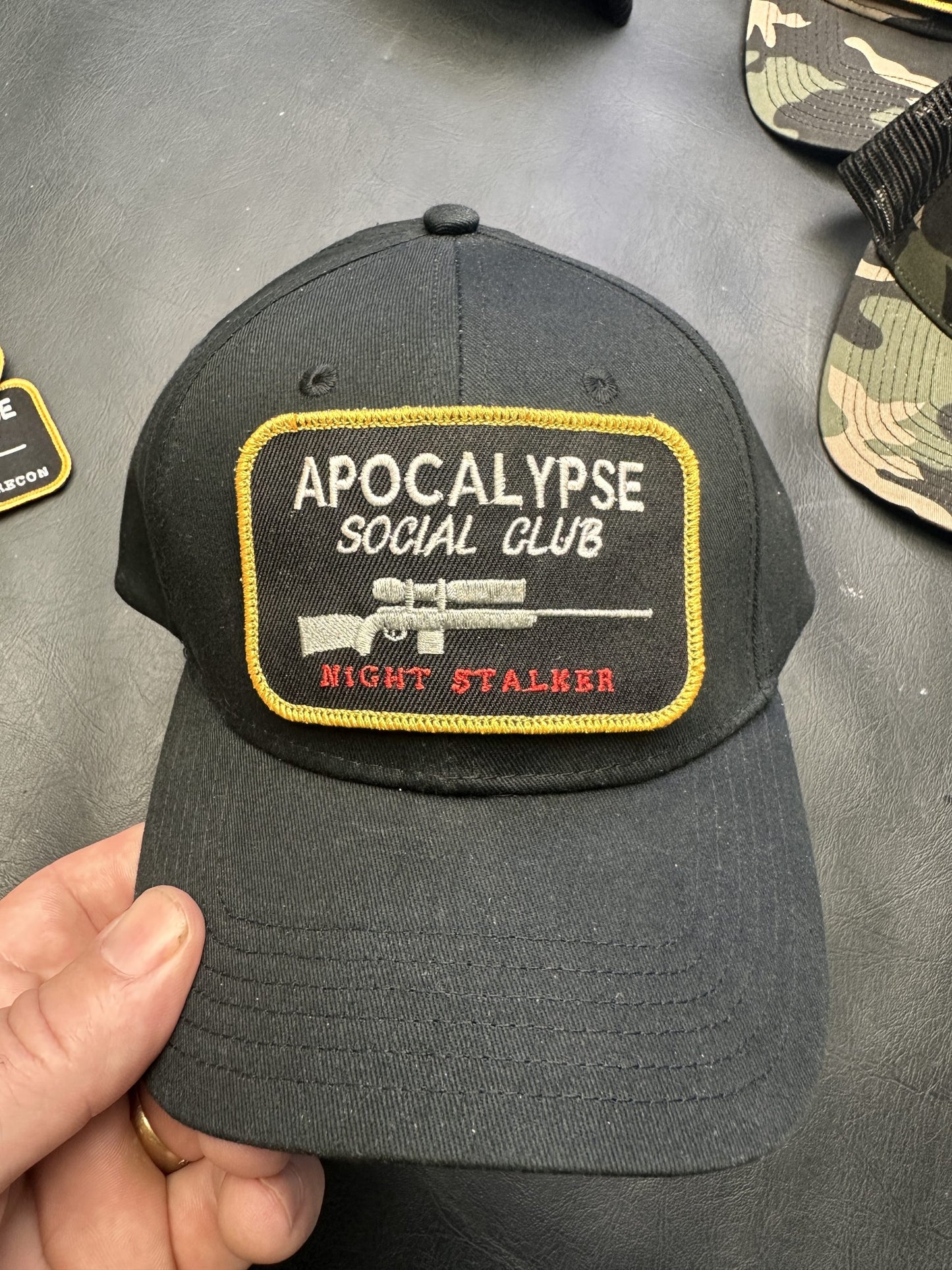 Apocalypse Social Club BASEBALL - Hook & Loop with ONE Embroidered Patch Cap image 3