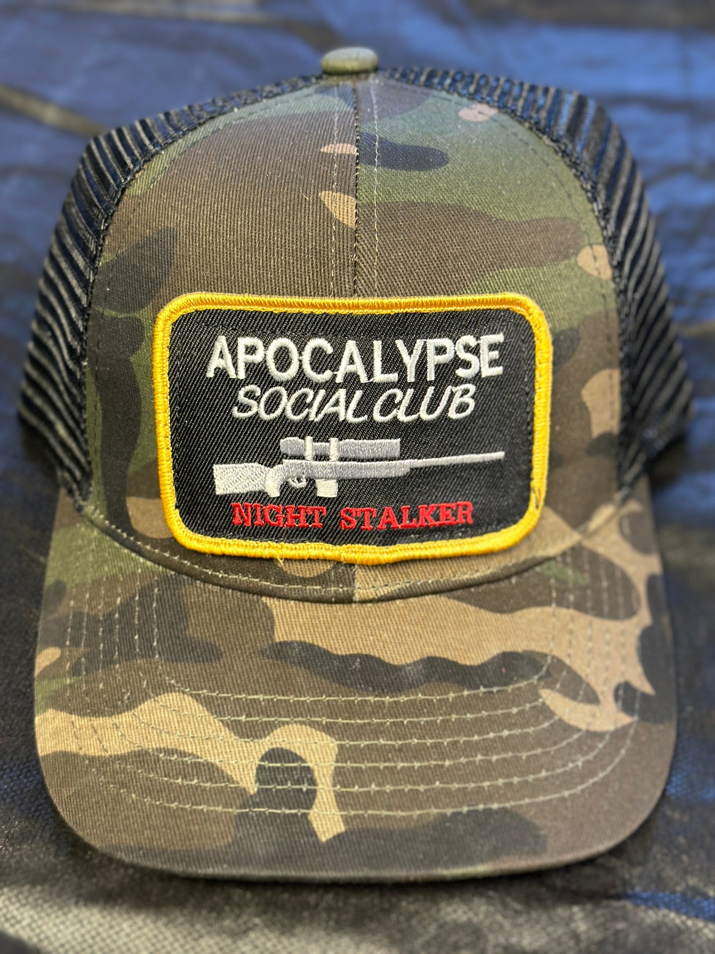 Apocalypse Social Club Embroidered Patch Cap - NIGHT STALKER